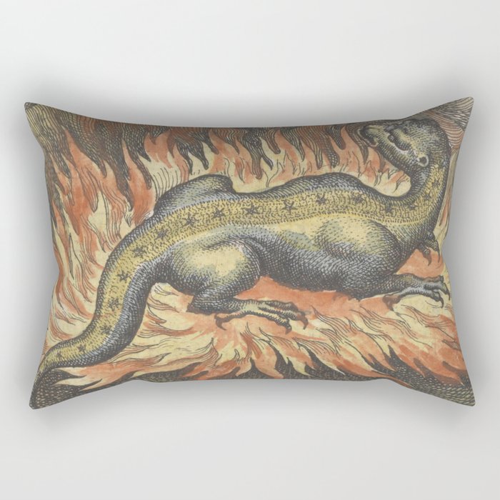 Fire Salamander Rectangular Pillow