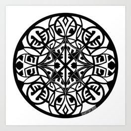 Tirbal Gothic Mandala Art Print