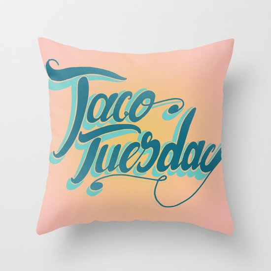 Taco Tuesday Throw Pillow