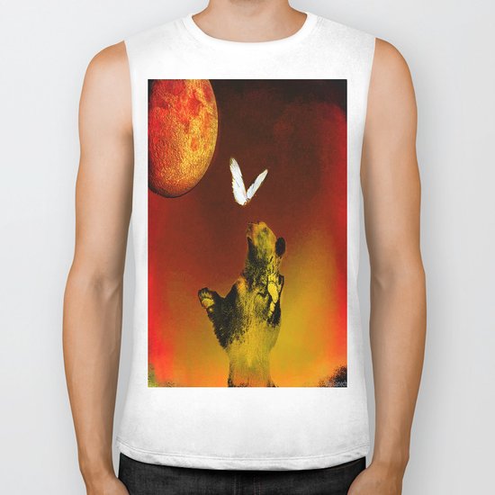 The bear and the butterfly Biker Tank