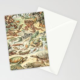 Reptiles II by Adolphe Millot // XL 19th Century Snakes Lizards Alligators Science Textbook Artwork Stationery Card