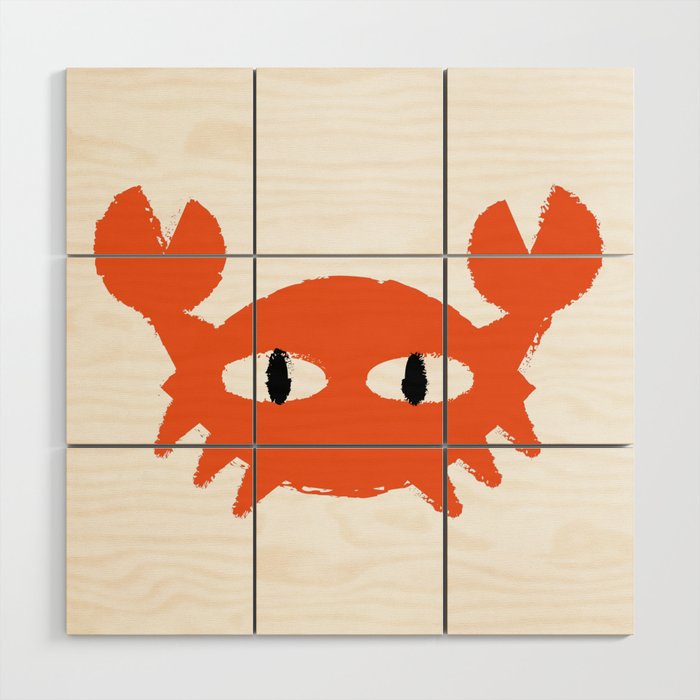 Crabby Crab Wood Wall Art