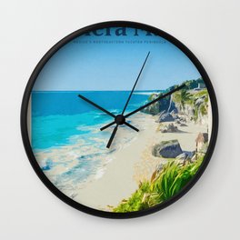 Visit Riviera Maya Wall Clock