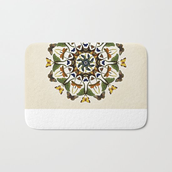 Kaleidoscope with Wings Bath Mat