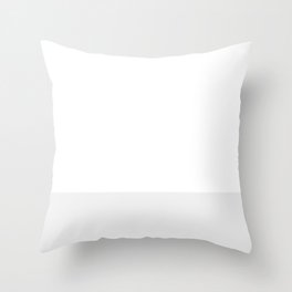 White and Pale Gray Minimalist Color Block Throw Pillow