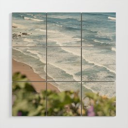 Waves on Praia do Cordoama Photo | Blue Ocean Water in Portugal Art Print | Coastal Travel Photography in Europe Wood Wall Art