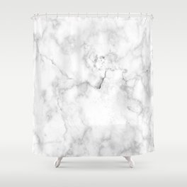 Marble pattern on white background Shower Curtain