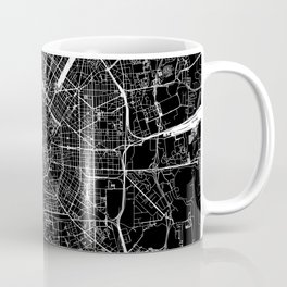 Milan Black Map Coffee Mug