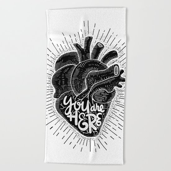 you are here Beach Towel