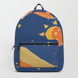 It's All Under Control Backpack | Universe, Graphicdesign, Retro, Vintage, Cool, Moon, Stars, Sun, Handsofgod, Curated 