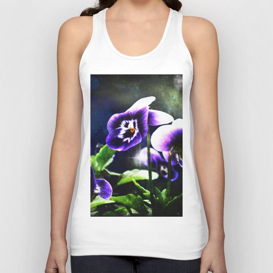 Violet Johnny Jump Ups And Stars Unisex Tank Top