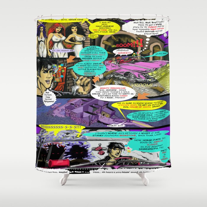 Comic Book Page Art Shower Curtain By, Comic Book Curtains