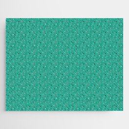 Confetti Dots on Mint Green Jigsaw Puzzle