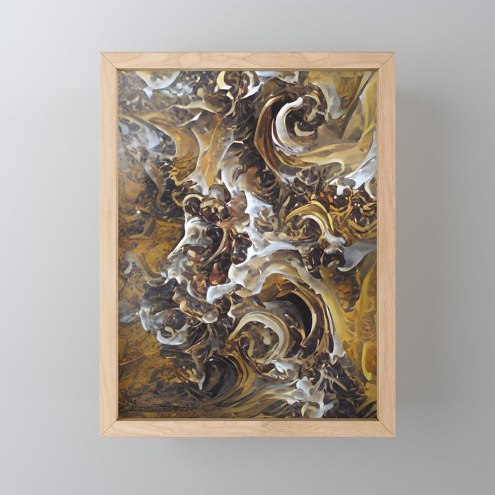 Marble Storm Framed Mini Art Print