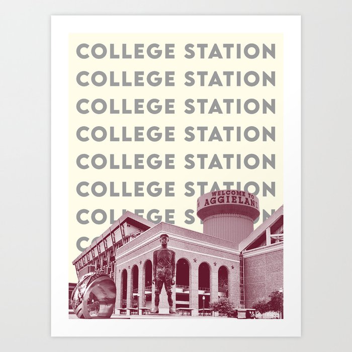 College Station Art Print