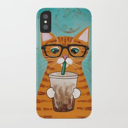 Iced Coffee Cat iPhone Case