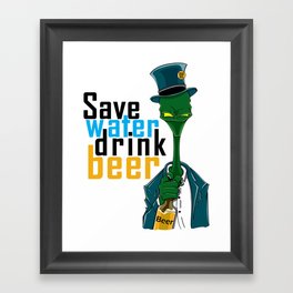 Save Water Framed Art Print