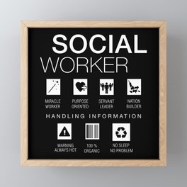 Social Worker Funny Framed Mini Art Print