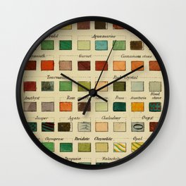 Mineral Color Chart Wall Clock