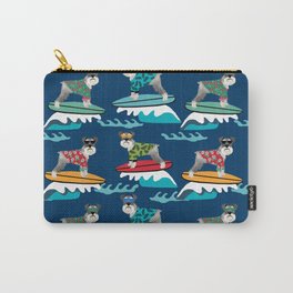 schnauzer surfing dog breed pattern Carry-All Pouch