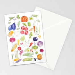 colorful vegetable ink and watercolor collection  Stationery Card