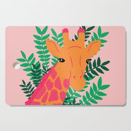 Giraffe - pink and green Cutting Board