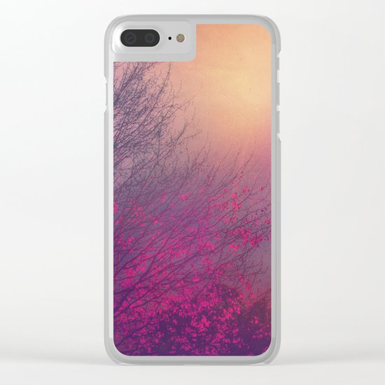 Pink Purple Autumn Dusk Clear iPhone Case