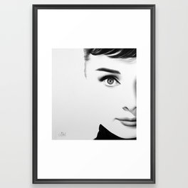 Audrey Hepburn Half Series Framed Art Print