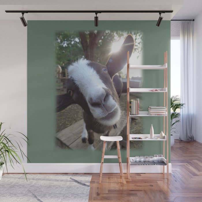 Goat Barnyard Farm Animal Wall Mural by decampstudios Society6