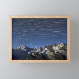 Swiss Star Trails Framed Mini Art Print