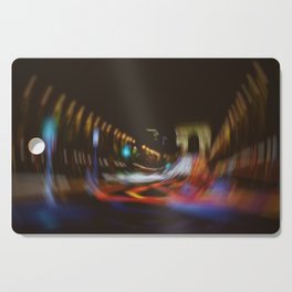 Unfocused Paris Nº 7 | Psychedelic Champs Elysées avenue at night | Out of focus photography Cutting Board