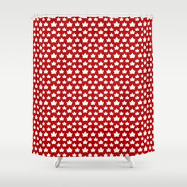 Cute Canada Maple Leaf Pattern Shower Curtain