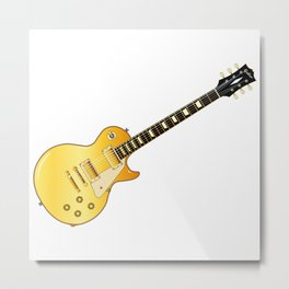 Classic Style Solid Blues Guitar Metal Print