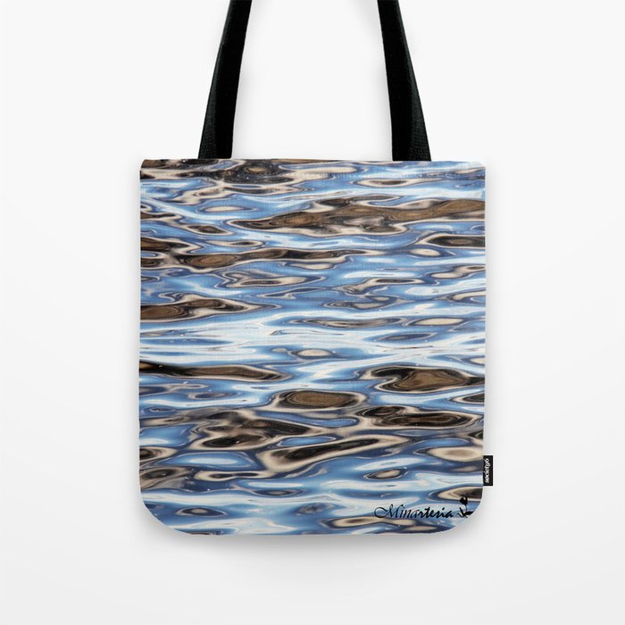 Brown and Blue Tote Bag