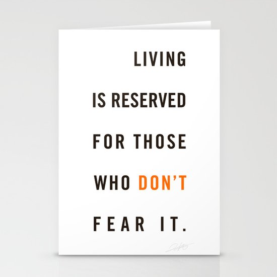 Live Unafraid Stationery Cards