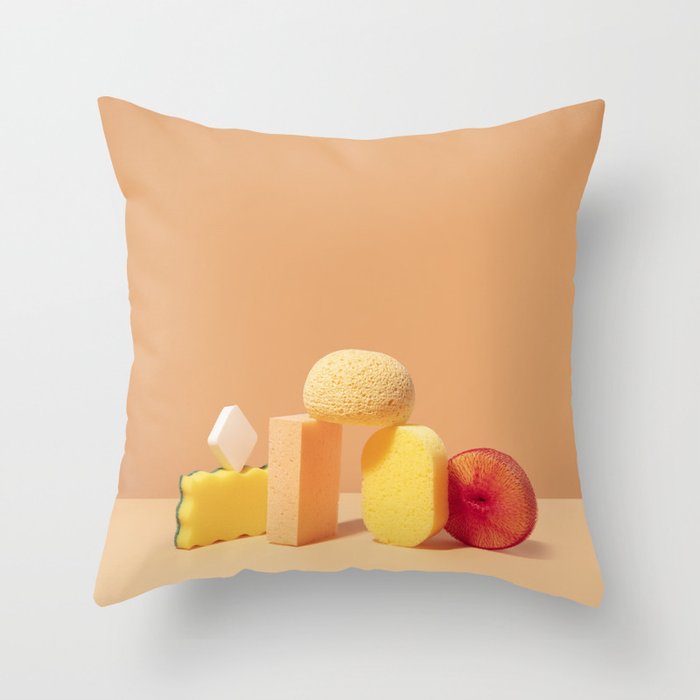 Orange sponges nº 2 Throw Pillow