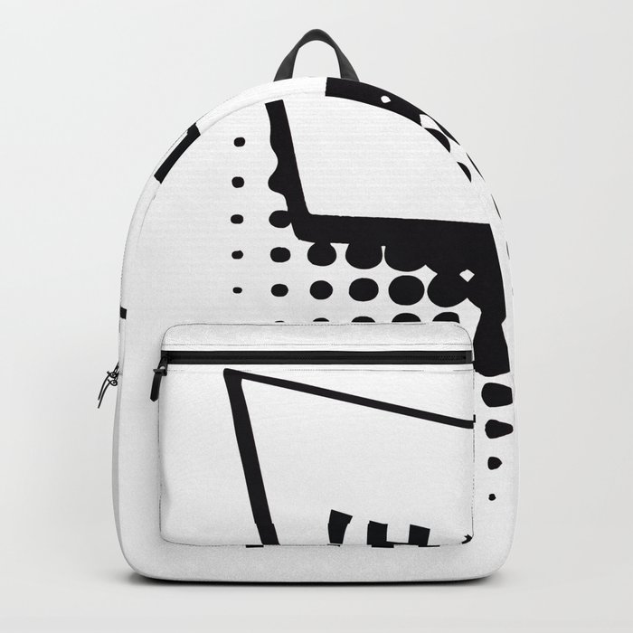HELLO comicbook anime text bubble black and white Backpack
