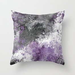 Subtle Ace Pride: Abstract Acrylic Pour Throw Pillow