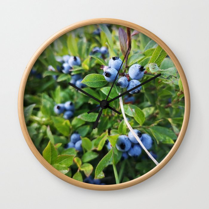 Blueberries Wall Clock