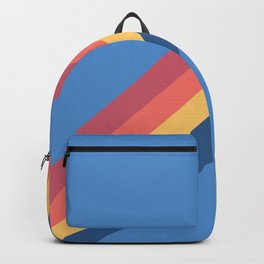 Retro Rainbow Warrior Backpack | Digital, Mobilephone, Usa, Vintage, 70S, Blue, Csd, Stripes, Gay, Retro 