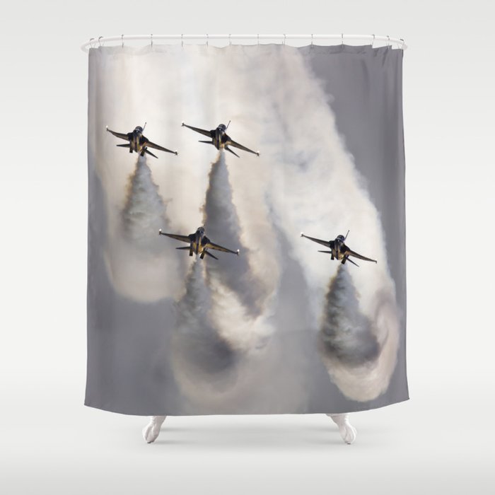 Aerobatic display Shower Curtain