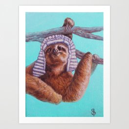 Judging Sloth Art Print