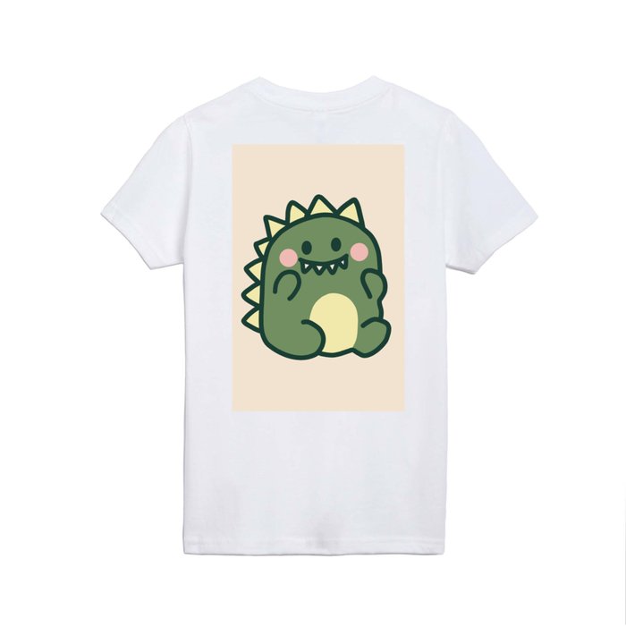 Cute chubby dinosaur Kids T Shirt by Little Chewy Design Studio | Society6