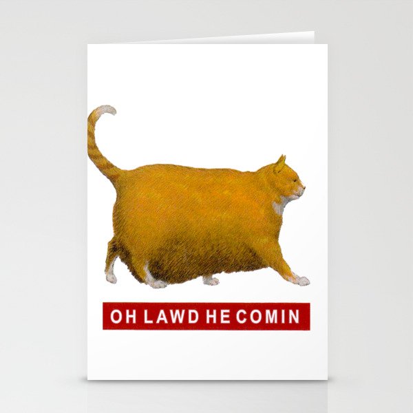 OH LAWD HE COMIN Meme Stationery Cards