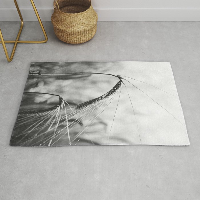 Black and White Countryside Rug