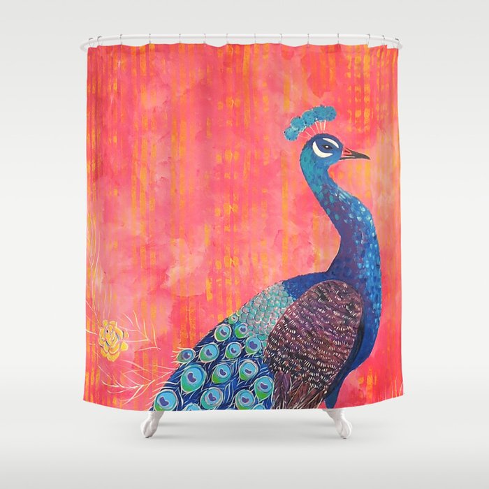 Peacock - Colour Me Happier Shower Curtain