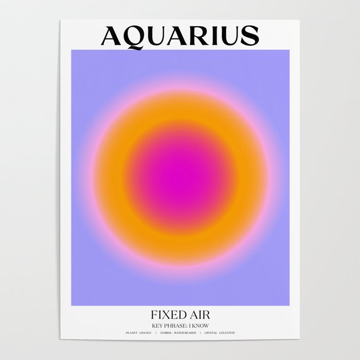 Aquarius Gradient Print Poster