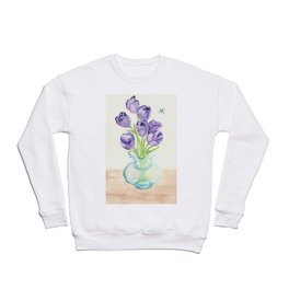 Purple Tulips Crewneck Sweatshirt