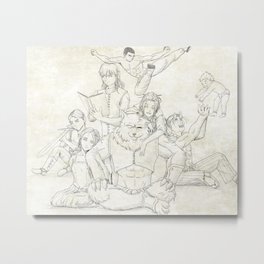 Dungeons and Dragons Group Metal Print