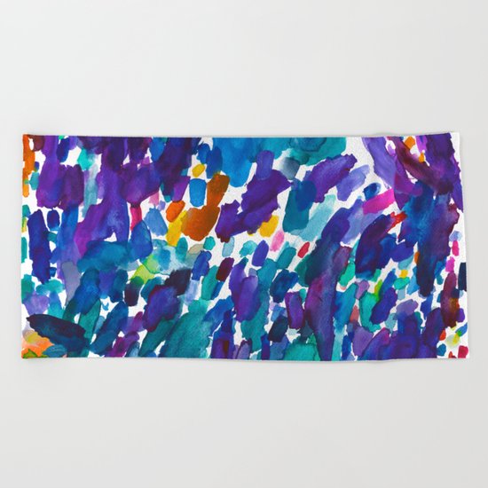 watercolor color study vol 1 Beach Towel